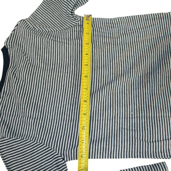 2 TU Kids Long Sleeve T-Shirts Navy Striped and Bl - Picture 7 of 12